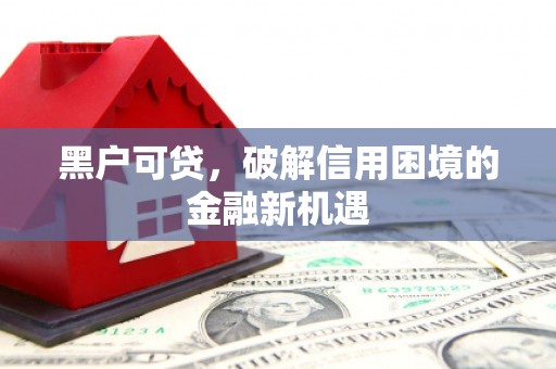 河北黑户可贷，破解信用困境的金融新机遇